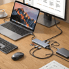 8in1 Type-c Çoklayıcı Hub Hdmı 4k Usb 3.0 Sd Tf Kart Rj45 Ethernet Dönüştürücü Adaptör Bx40