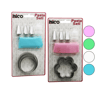 8pcs  Pasta Süsleme Seti - 3-kurabiye Kalıp=yuvarlak - Çiçek 1-krema Torbası - 3-metal+1-pls.uç Bx40