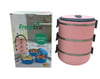 Açık Pembe 3lü Sefer Tası Saklama Kabı 1.8lt Bx40