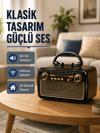Ahşap Dokulu Bluetooth Müzik Kutusu – Vintage LED Tasarımıyla Modern Ses Deneyimi