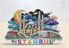 Ahşap İstanbul Temalı Magnet - Model 1