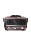Ahşap retro FM radyo USB SD Bluetooth hoparlör beyaz renk 2 yıl garantili - Elektronik