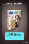 Ahşap Sihirli Bloklar 100 Parça Eğitici Oyuncak Kutusu - 36 Ay+ Çocuk Gelişim Seti BX-313649