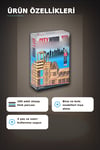 Ahşap Yapı Blokları 100 Parça 11x2,2x0,7 cm Doğal ve Boyalı Çocuk Gelişim BX-313414