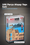 Ahşap Yapı Blokları 100 Parça 11x2,2x0,7 cm Doğal ve Boyalı Çocuk Gelişim BX-313414