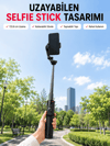 AI Takipli Gimbal Selfie Stick 360° Otomatik Yüz Takibi Bluetooth Kumandalı Uzayabilir Tripodlu Telefon Sabitleyici
