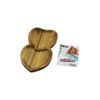 Akasya Kalpli  2 Bölmeli  Ahşap Servis Sunum Tepsi - Tahtası  25 X 14 X 1.4cm Bx40