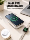 Akıllı Saat ve Telefon Uyumlu 4’ü 1 Arada Powerbank 10000 mAh Yeni Nesil