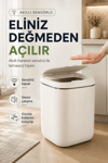 Akıllı Sensörlü 20 Litre Çöp Kovası Sessiz Kapaklı Modern Hijyenik Ev Tipi Çöp Kutusu