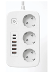 akım Korumalı Priz Ve Masaüstü Şarj İstasyonu Kablosuz 3 Priz ,4 Usb, 2 Type-c Girişli 2 Metre