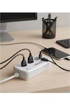 akım Korumalı Priz Ve Masaüstü Şarj İstasyonu Kablosuz 3 Priz ,4 Usb, 2 Type-c Girişli 2 Metre