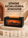 Alev Efektli Aroma Yayıcı Hava Nemlendirici Uzaktan Kumandalı Gece Lambası