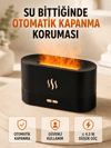 Alev Efektli Ultrasonik Aroma Difüzörü 180 ML LED Işıklı Hava Nemlendirici