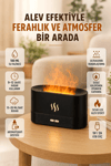 Alev Efektli Ultrasonik Aroma Difüzörü 180 ML LED Işıklı Hava Nemlendirici