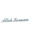 Allah Korusun Yazılı Oto Sticker Gri 14x3cm