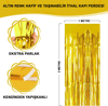 Altın Gold Renk Ekstra Metalize Parlak Saçaklı Arka Fon Perde İthal A Kalite 1x2 Metre Bx40