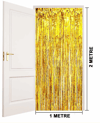 Altın Gold Renk Ekstra Metalize Parlak Saçaklı Arka Fon Perde İthal A Kalite 1x2 Metre Bx40