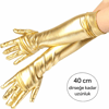 Altın Renk Dirsek Altı Lüks Saten Eldiven 40 Cm Bx40