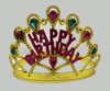 Altın Renk Happy Birthday Yazılı Doğum Günü Tacı 60 Cm Bx40