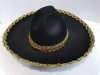 Altın Renk Şeritli Meksika Mariachi Latin Şapkası 55 cm Çocuk