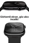 AMOLED Ekranlı Akıllı Saat | Nabız ve Uyku Takibi, GPS, Suya Dayanıklı, Siyah Silikon Kordon