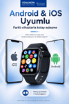 AMOLED Ekranlı Kablosuz Şarj Destekli Akıllı Saat Spor Modlu Bluetooth Uyumlu