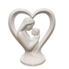 Anne Bebek Dekorati̇f Salon Oturma Odasi Biblo – Salon Ve Ofis İçin Dekoratif Ürün 20 Cm Beyaz