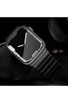 Apple Watch Uyumlu Gri Çelik Kordon, 44-45-49mm Ekran Boyutları İçin Uygun Metal Bileklik