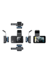 Araç içi çift lens wifi dash cam 1080P gece görüşlü çarpışma algılamalı video kamera