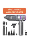 Araç içi süpürge şarjlı gümüş 0-250 watt 71-80 dba 2 yıl garantili 2-3 saat şarj süresi