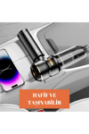Araç içi süpürge şarjlı gümüş 0-250 watt 71-80 dba 2 yıl garantili 2-3 saat şarj süresi