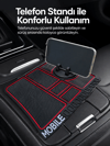 Araç İçi Telefon Standlı Kaydırmaz Silikon Organizer Mat Konsol Düzenleyici