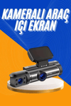 Araç Kamerası Black Box Çift Kameralı Ekranlı Full HD Sürüş Kamerası