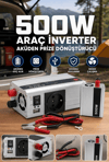 Araç ve Karavan İçin 500W 12V DC 220V AC USB Çıkışlı Fanlı İnverter Akü Güç Dönüştürücü