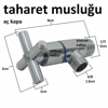 Artı Aç Kapa 4 Kollu Krom Çevirveli Taharet Musluğu