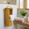 Askılı Plastik Rattan Tuvalet Kâğıdı Standı – Hasır Görünümlü, Kapaklı, Yedekli Wc Kâğıtlık, Banyo Ve Tuvalet İçin Dekoratif Organizer Bx40