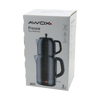 Awox Fresco Siyah Elektrikli Çay Makinesi Çaycı Set 1.7lt Su Isıtıcı + 1.2lt Demlik Paslanmaz Çelik Gövde 2200w Bx40