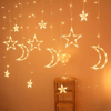 Ay Ve Yıldız Figürlü Kumandalı 12 Sarkıtlı 120 Led Dekor Işık – Dekoratif Ortam Ve Masaüstü Aydınlatması Bx40