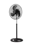 Ayaklı sanayi tipi 18 inç metal pervaneli vantilatör siyah 80 watt 2 yıl garantili