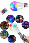 Ayarlanabilir Parlaklık RGB Led Ampul Beyaz Lamba Ve Renkli Ampul