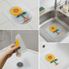 Ayçiçeği Tasarımlı Gider Koku Önleyici – Silikon Lavabo Gider Matı Bx40