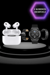 Aynalı Bluetooth Kulaklık Yeni Nesil Akıllı Saat Titreşimli Nabız Ölçer Spor Modları