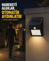 Bahçe ve Veranda İçin Güneş Paneli ile Otomatik Şarj Olan LED Duvar Lambası