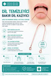 Bakır Dil Temizleme Aparatı – Dil Temizleyici – Ağız Bakım Aparatı – Dil Kazıyıcı – Metal Dil Temizleme Ekipmanı