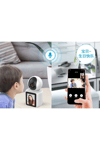 Bebek odası kamerası LCD ekranlı 1080P IP beyaz 2 yıl garantili gece görüşlü - Var Canlı İzleme
