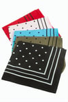 Benekli Desenli Keten Bandana 50*50