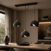 Beton Görünümlü 3d Pla Plastik İskandinav Tarz Sarkıt Avize – Salon Ve Cafe İçin 61-70 Cm Gri
