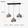 Beton Görünümlü 3d Pla Plastik İskandinav Tarz Sarkıt Avize – Salon Ve Cafe İçin 61-70 Cm Beyaz