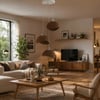 Beton Görünümlü İskandi̇nav Tarzı Salon Oturma Odası 3'lü Avize 32 X 70 Cm Kahverengi