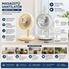Beyaz 12 Inc Ev - Ofis Kompakt - Sessiz - İki Kademe Masaüstü Vantilatör Sf-7703 Bx40